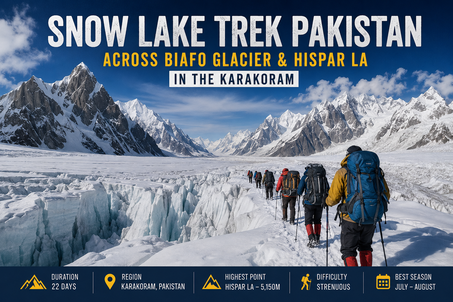 Snow Lake Trek Pakistan | Biafo Hispar La Trek 2026–2030 – Book Now