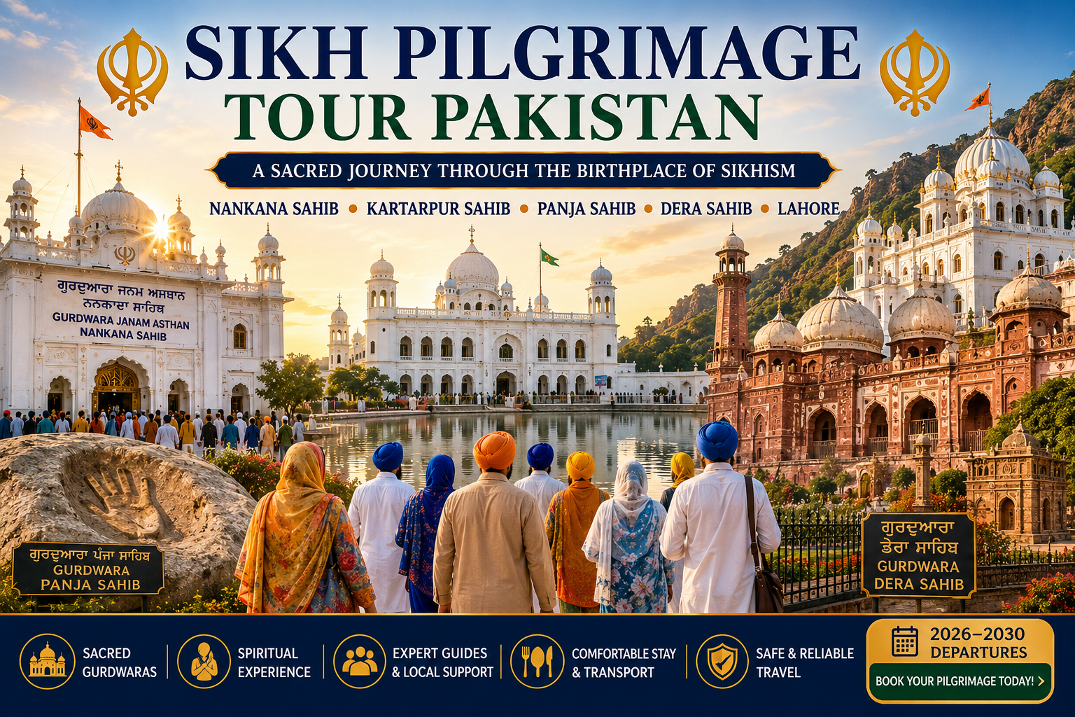 Sikh Pilgrimage Tour Pakistan (2026–2030) | Nankana Sahib, Kartarpur Sahib & Panja Sahib Yatra – 9 Days