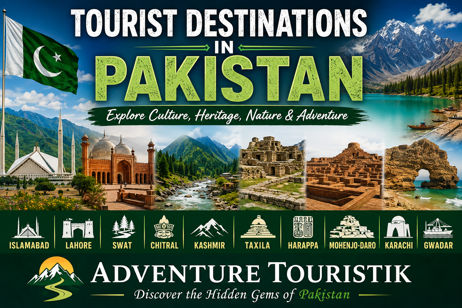 Complete Guide to Tourist Destinations in Pakistan (2026–2030): Explore Culture, Heritage, Nature, History and Adventure Beyond Gilgit-Baltistan