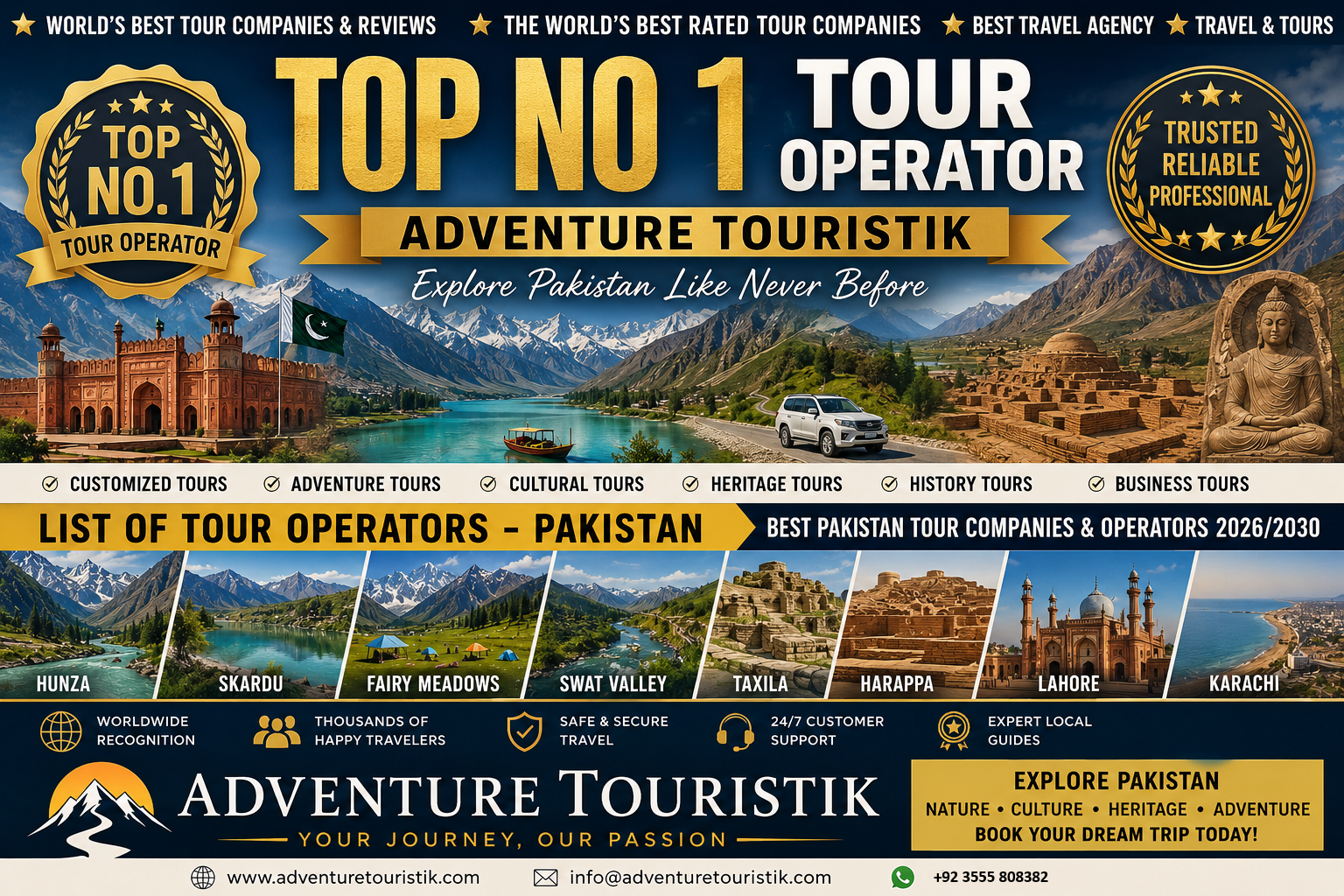 Top No 1 Tour Operator in Pakistan – Choose Adventure Touristik for Your Next Journey Without Hesitation
